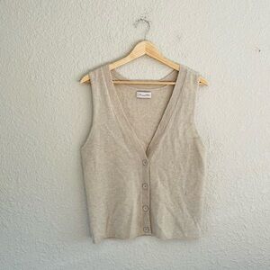 American Vintage Cream Cashmere Vest